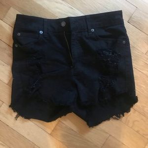 LF Carmar High Waisted Black Jean shorts